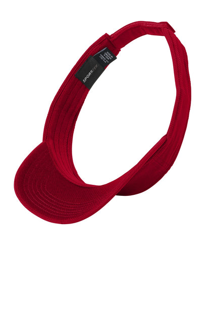 Sport-Tek Action Visor - True Red - flat front