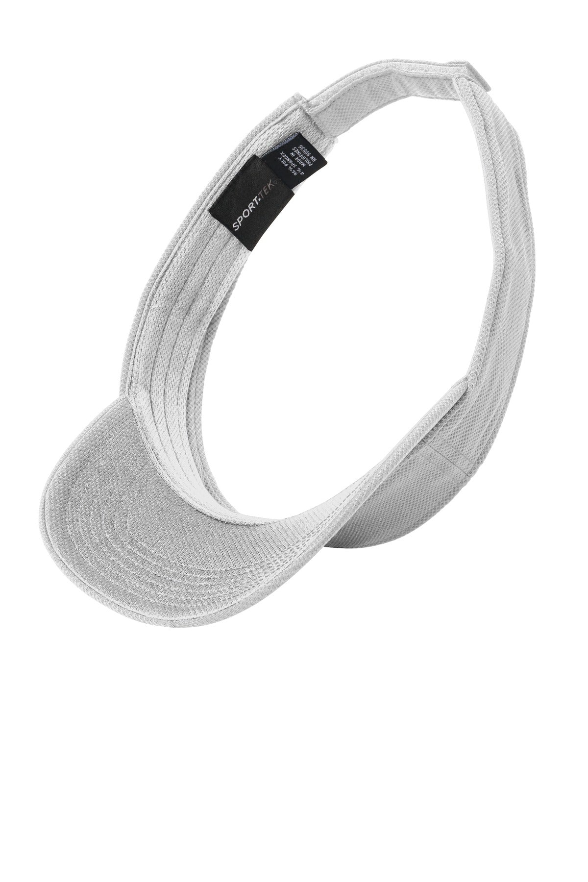 Sport-Tek Action Visor - White - flat front