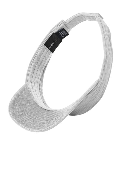 Sport-Tek Action Visor - White - flat front