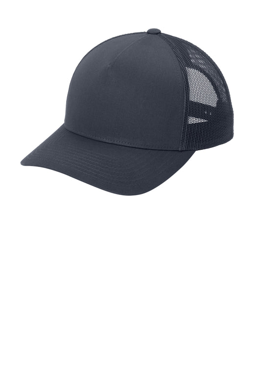 Sport-Tek YP Classics Retro Trucker 5-Panel Cap - Iron Grey/ Iron Grey - front