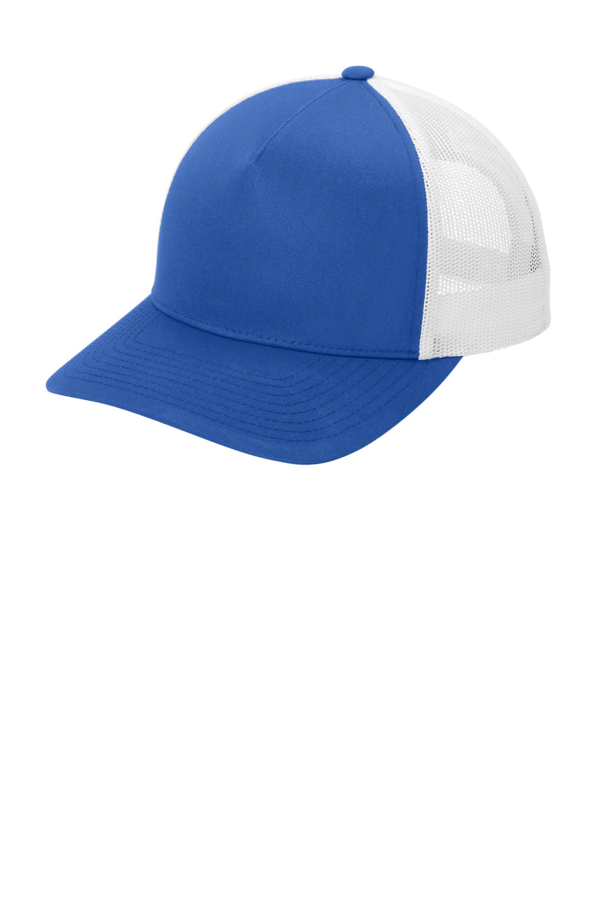 Sport-Tek YP Classics Retro Trucker 5-Panel Cap - True Royal/ White - front