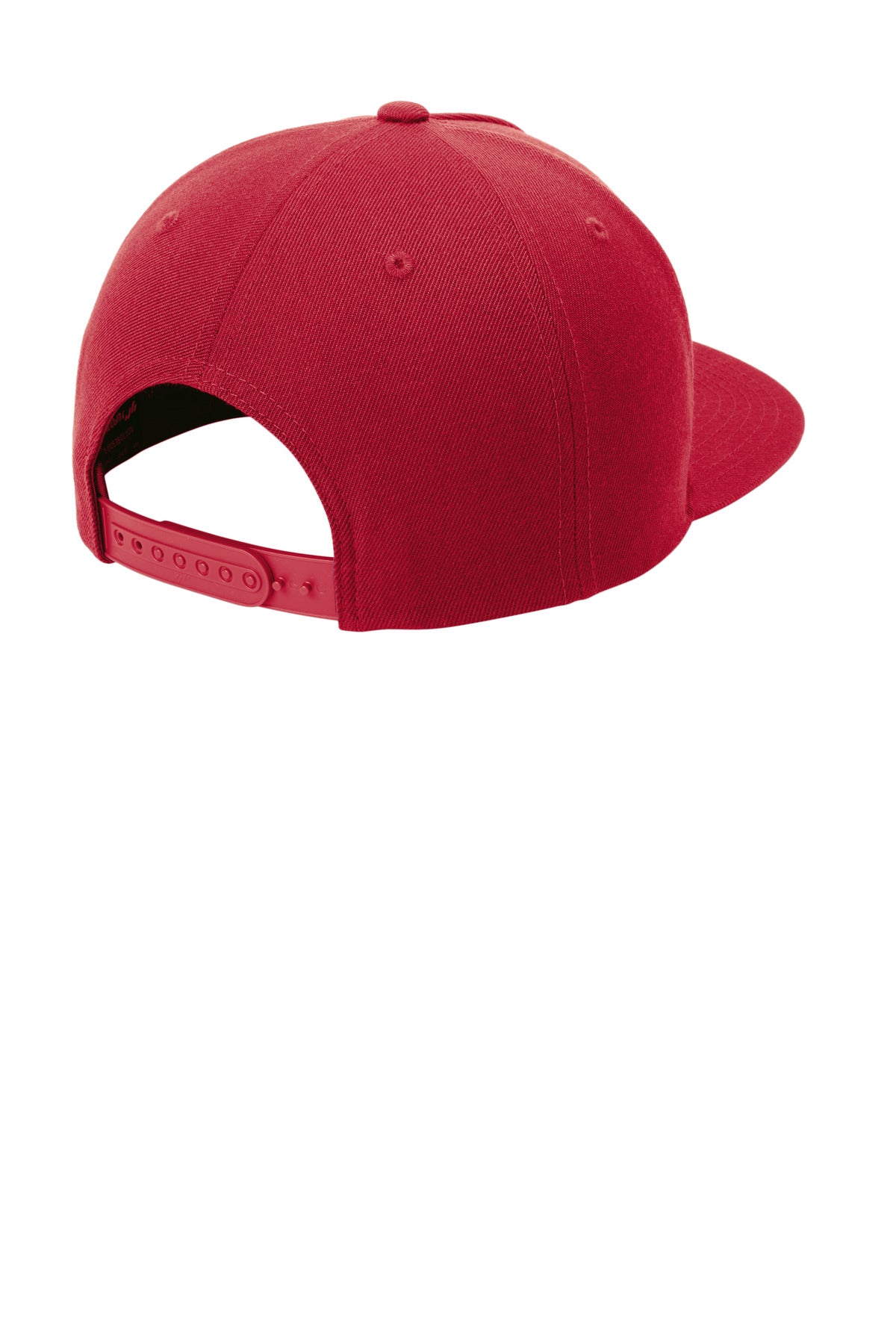 Sport-Tek YP Classics Premium 5-Panel Snapback Cap - Deep Red - flat back