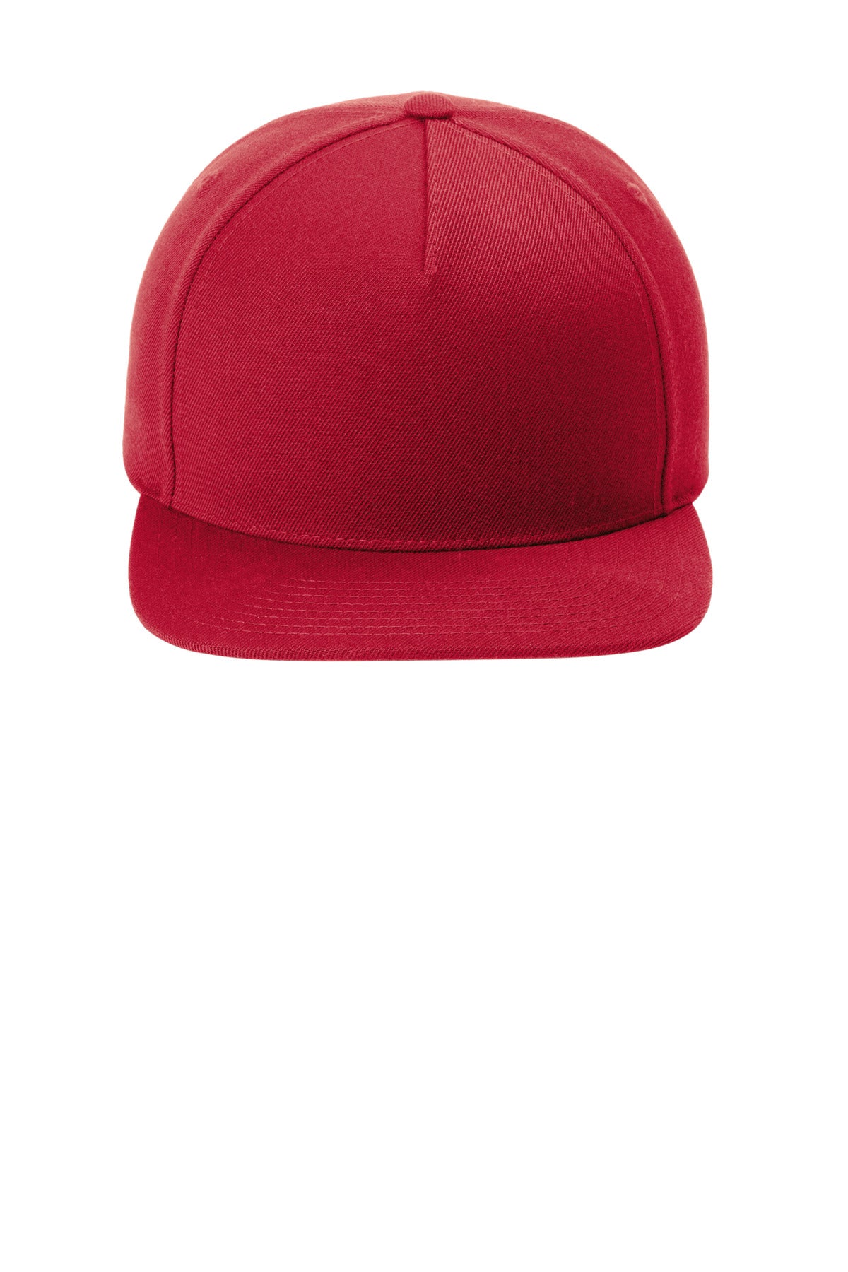 Sport-Tek YP Classics Premium 5-Panel Snapback Cap - Deep Red - flat front