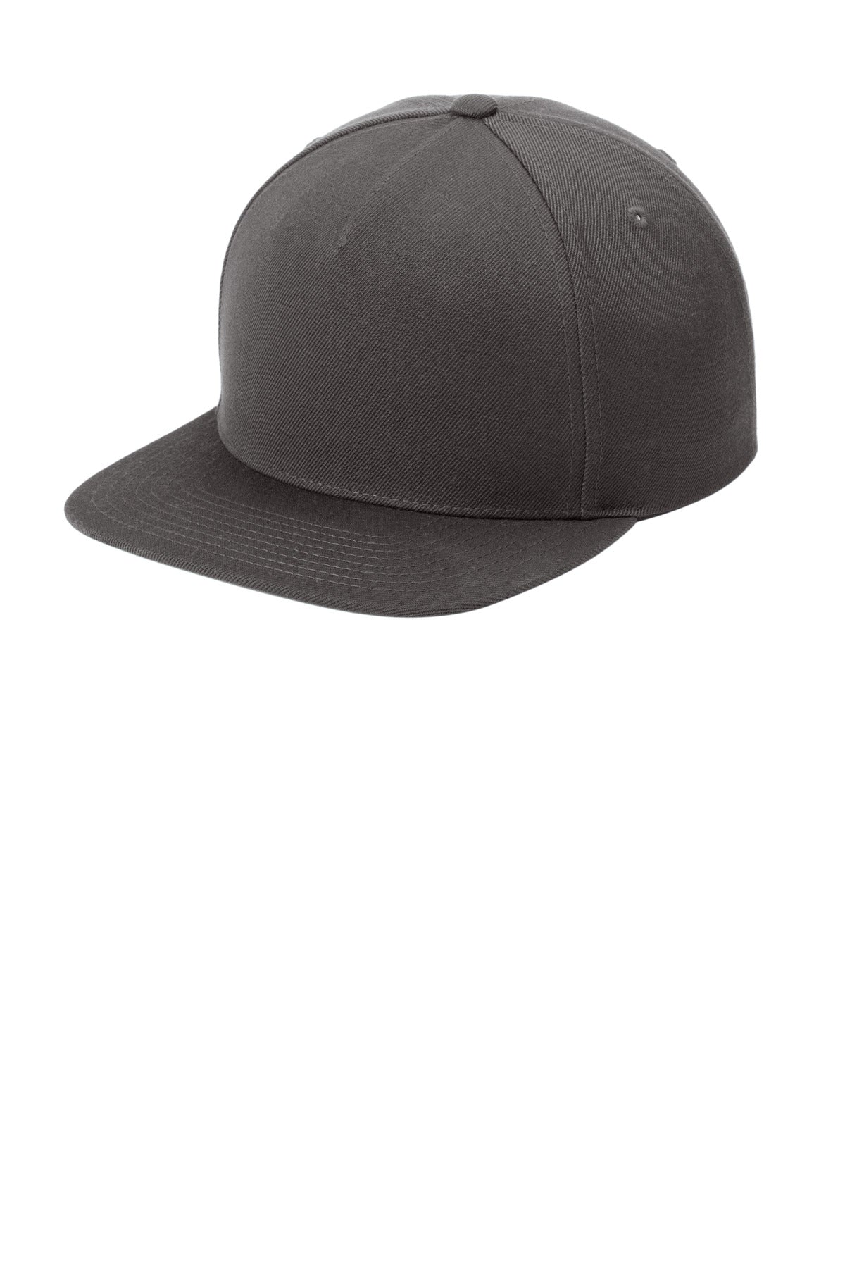 Sport-Tek YP Classics Premium 5-Panel Snapback Cap - Iron Grey - front