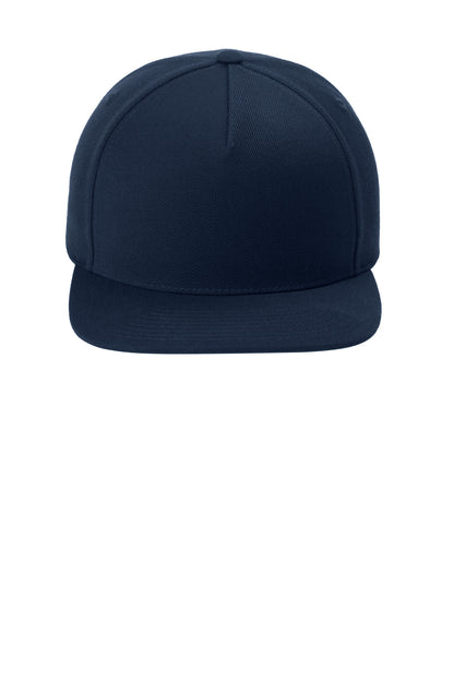 Sport-Tek YP Classics Premium 5-Panel Snapback Cap - True Navy - flat front