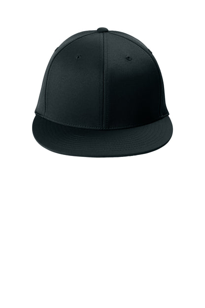 Sport-Tek Flexfit Flat Bill Cap - Black - flat front