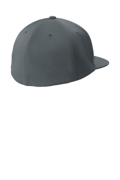 Sport-Tek Flexfit Flat Bill Cap - Iron Grey - flat back