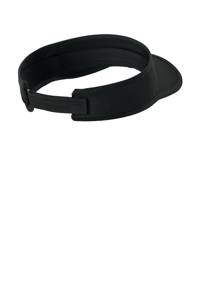 Sport-Tek Repeat Visor - Black/ Black - flat back