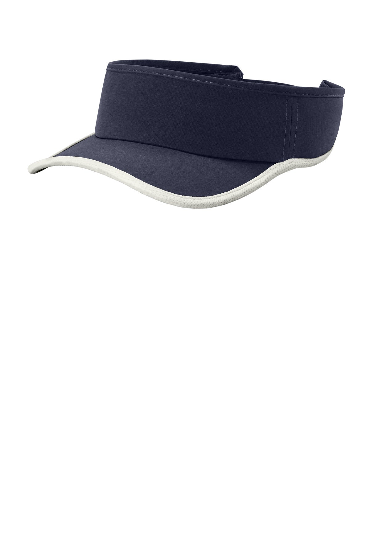 Sport-Tek Repeat Visor - True Navy/ White - front