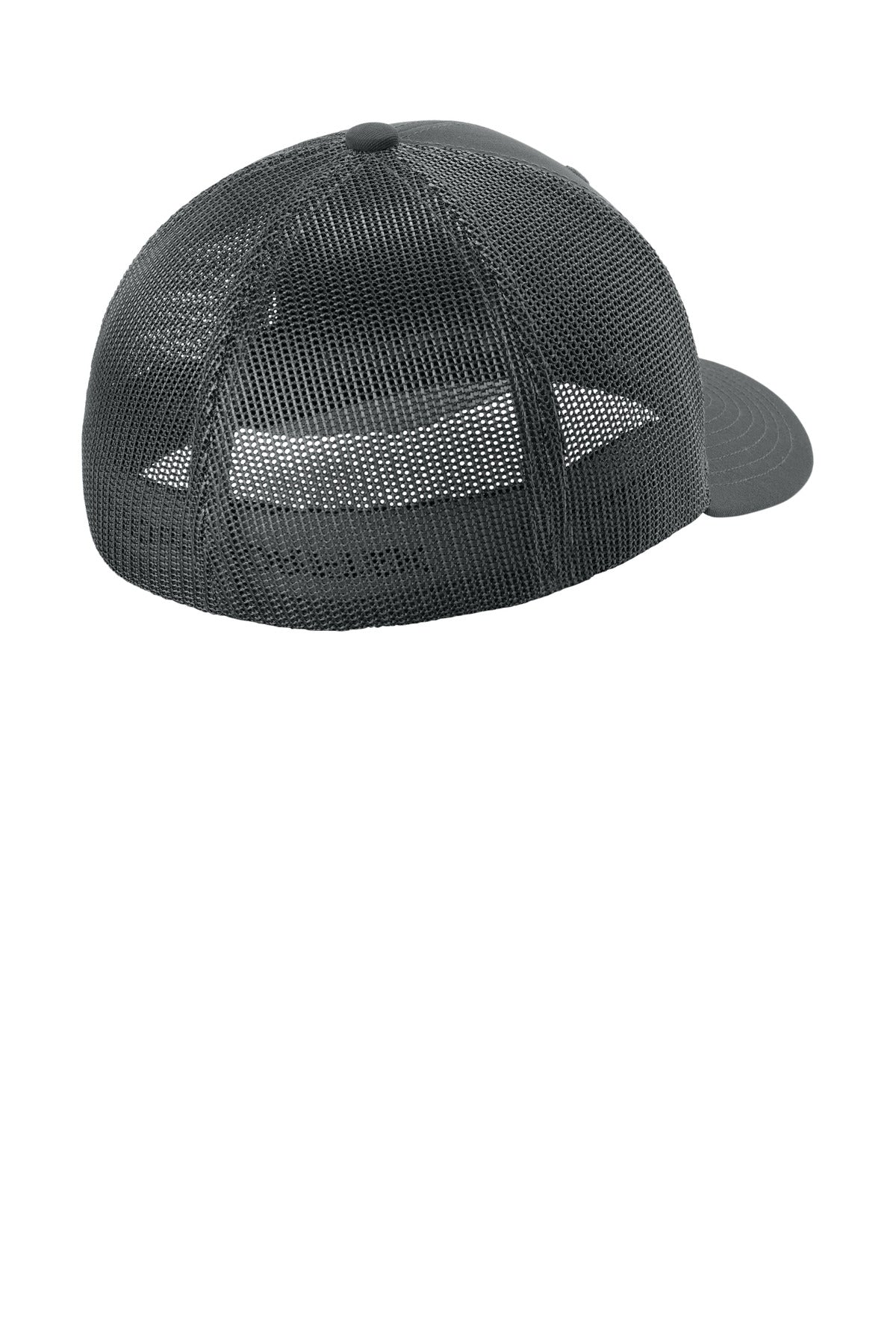 Sport-Tek Stretch-Tek Mesh Back Cap - Iron Grey/ Iron Grey - flat back