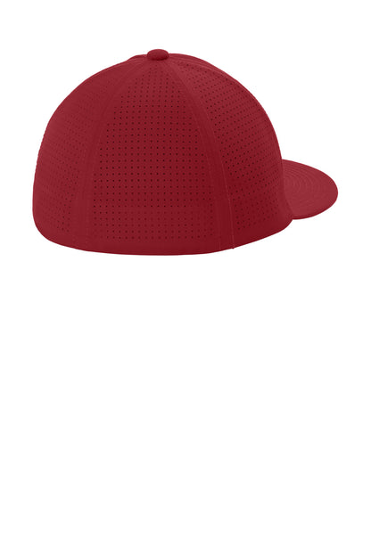Sport-Tek Pro-Cut Stretch-Tek Cap - Deep Red - flat back