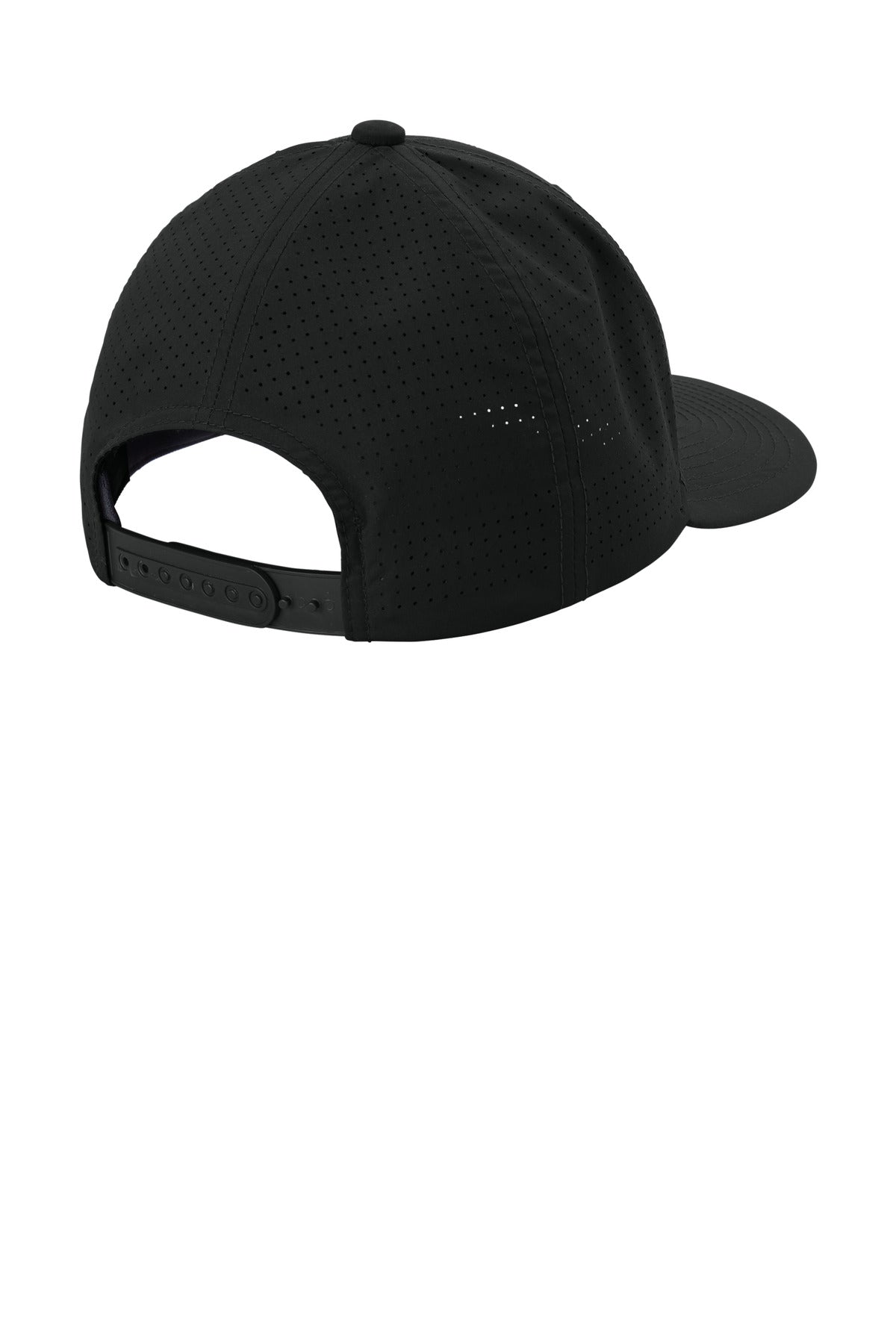 Sport-Tek Pro-Cut Adjustable Cap - Black - flat back