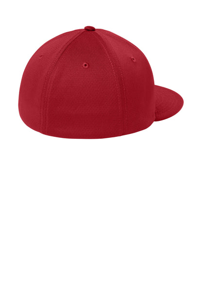 Sport-Tek Impact Mesh Stretch-Tek Cap - Deep Red - flat back