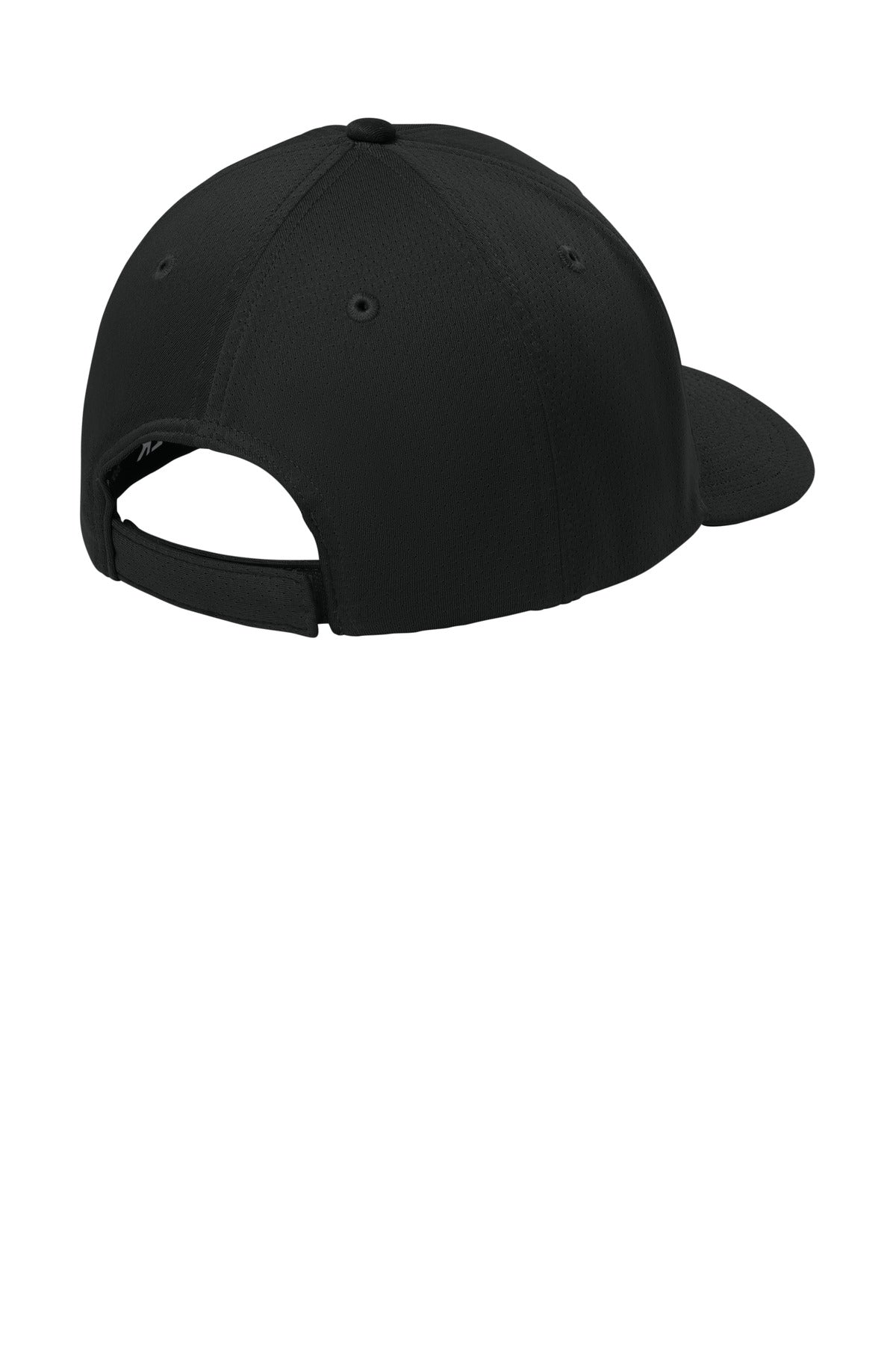 Sport-Tek Impact Mesh Stretch-Tek Adjustable Cap - Black - flat back