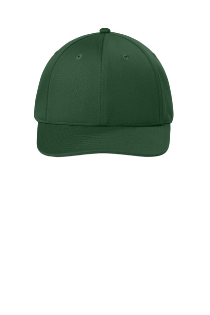 Sport-Tek Impact Mesh Stretch-Tek Adjustable Cap - Forest Green - flat front