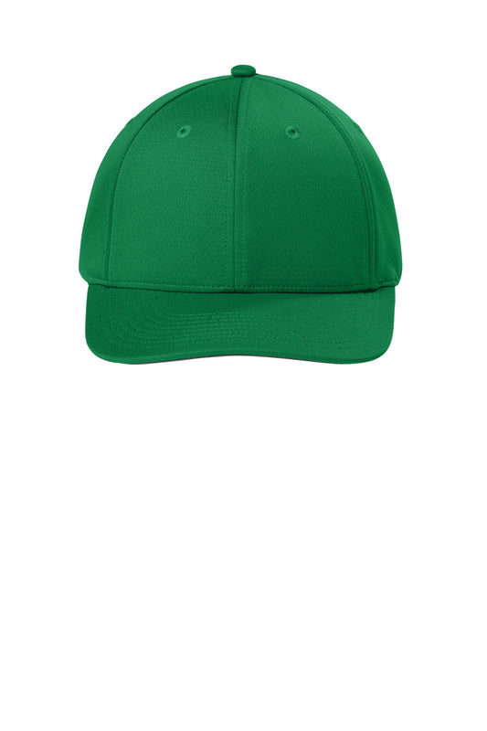 Sport-Tek Impact Mesh Stretch-Tek Adjustable Cap - True Kelly Green - flat front