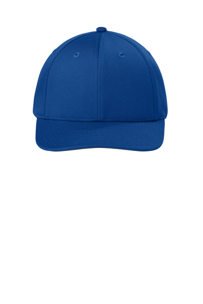 Sport-Tek Impact Mesh Stretch-Tek Adjustable Cap - True Royal - flat front