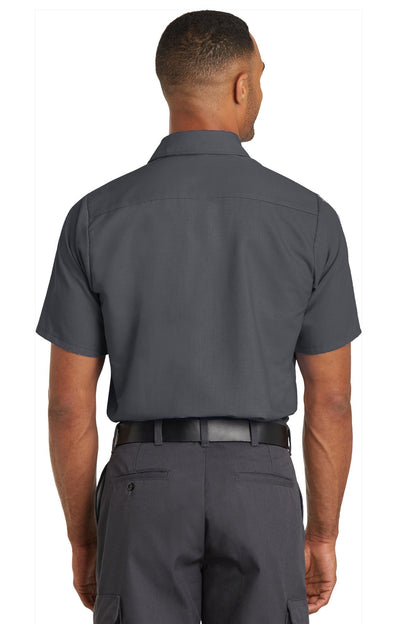 Red Kap Short Sleeve Solid Ripstop Shirt - Charcoal - back