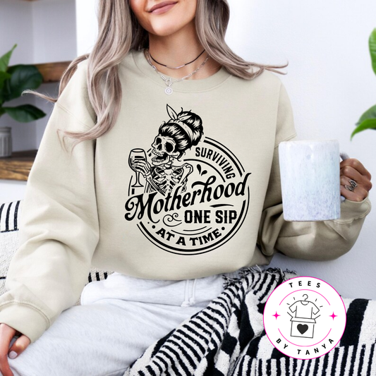 Surviving Motherhood One Sip at a Time Shirt