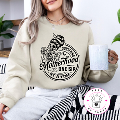 Surviving Motherhood One Sip at a Time Shirt
