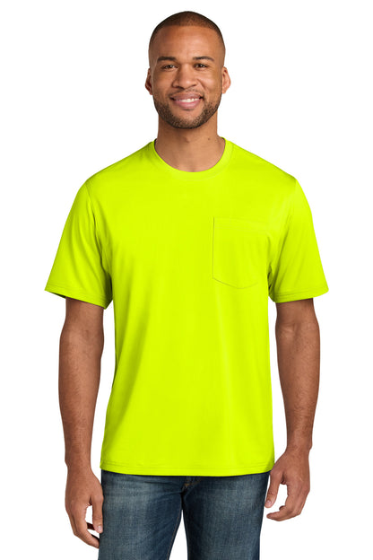 CornerStone Tall Workwear Pro Short Sleeve Pocket Tee - Safety Yellow - front