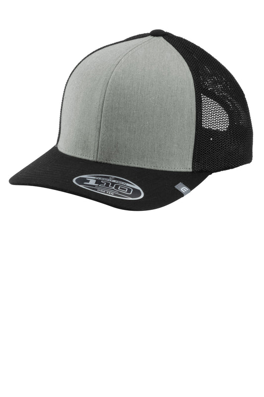TravisMathew Cruz Colorblock Trucker Cap - Heather Grey/ Black - front