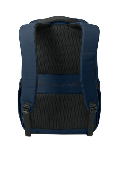 TravisMathew Approach Backpack - River Blue Navy - flat back