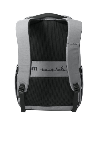 TravisMathew Approach Backpack - Shadow Grey - flat back