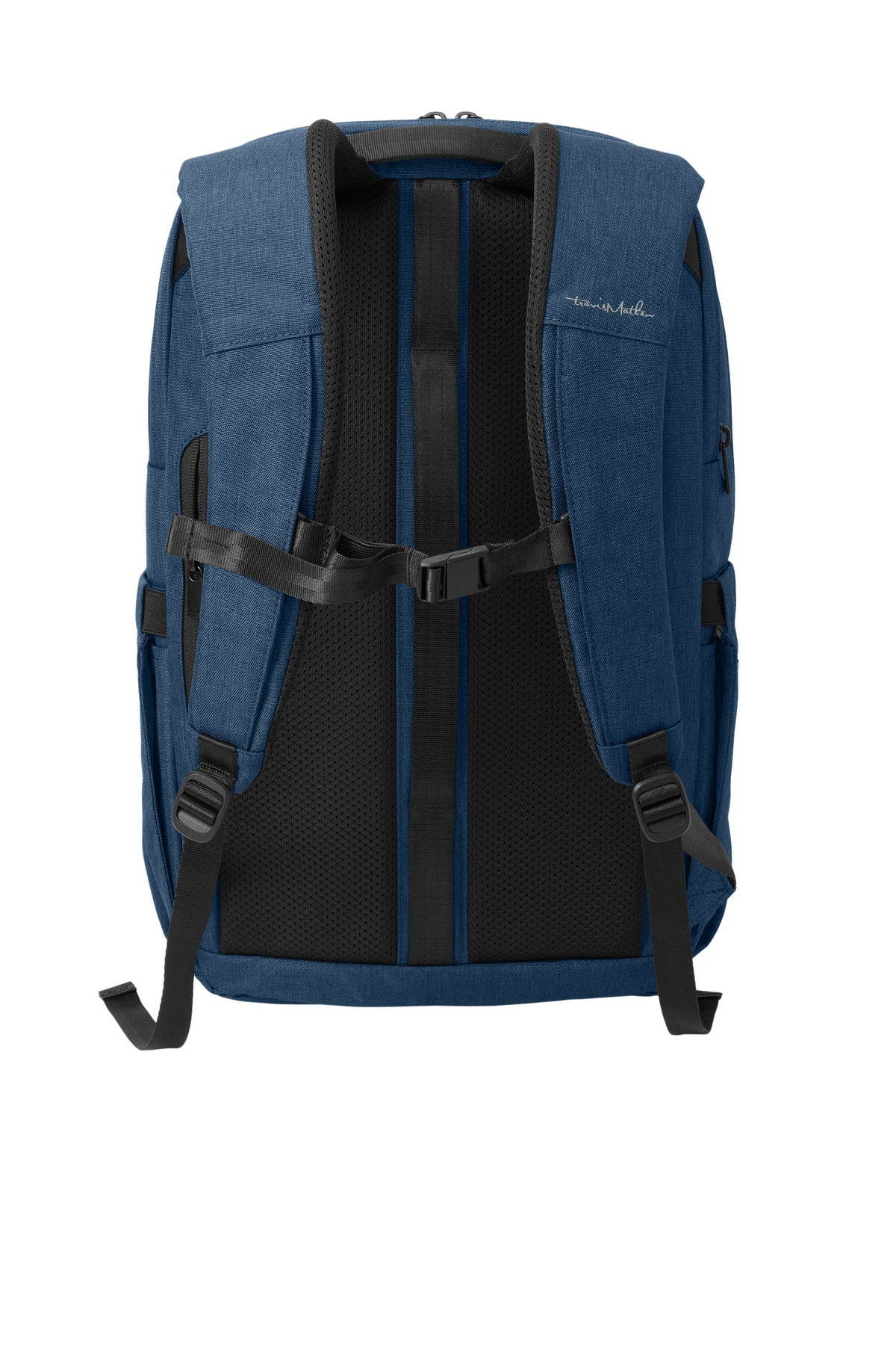 TravisMathew Duration Backpack - Navy Heather - flat back