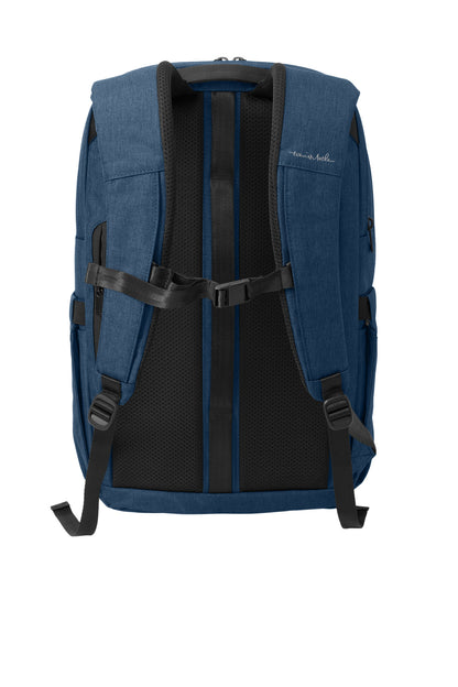 TravisMathew Duration Backpack - Navy Heather - flat back