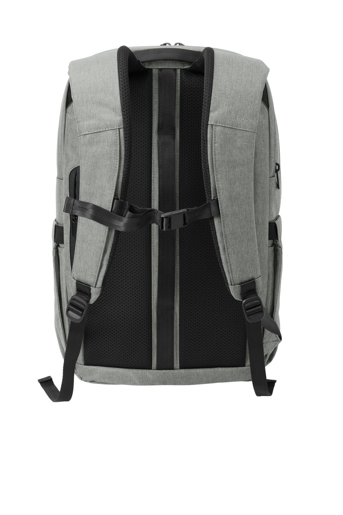 TravisMathew Duration Backpack - Shadow Grey Heather - flat back