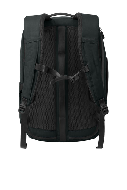 TravisMathew Lateral Convertible Backpack - Black - flat back