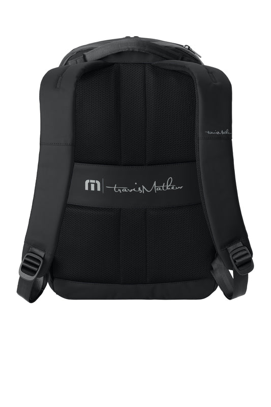 TravisMathew Recess Backpack - Black - flat back