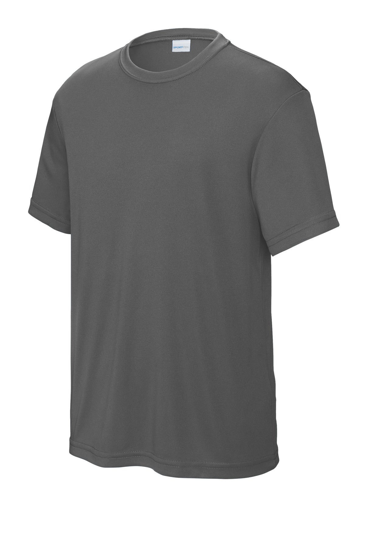 Sport-Tek Youth PosiCharge Competitor Tee - Iron Grey - flat front