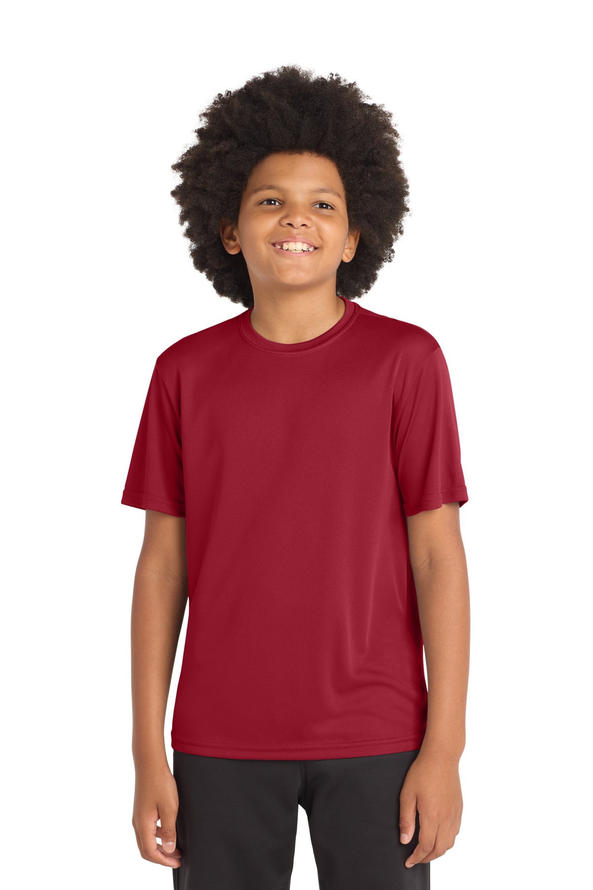 Sport-Tek Youth PosiCharge Competitor Tee - Deep Red - front