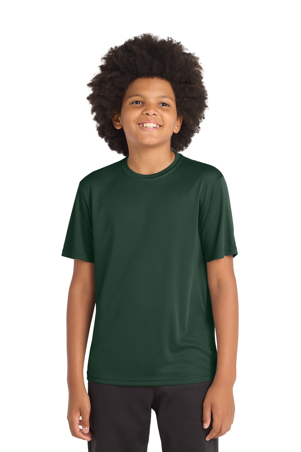 Sport-Tek Youth PosiCharge Competitor Tee - Forest Green - front