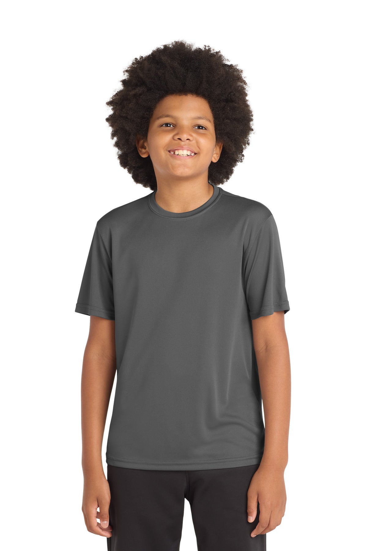 Sport-Tek Youth PosiCharge Competitor Tee - Iron Grey - front