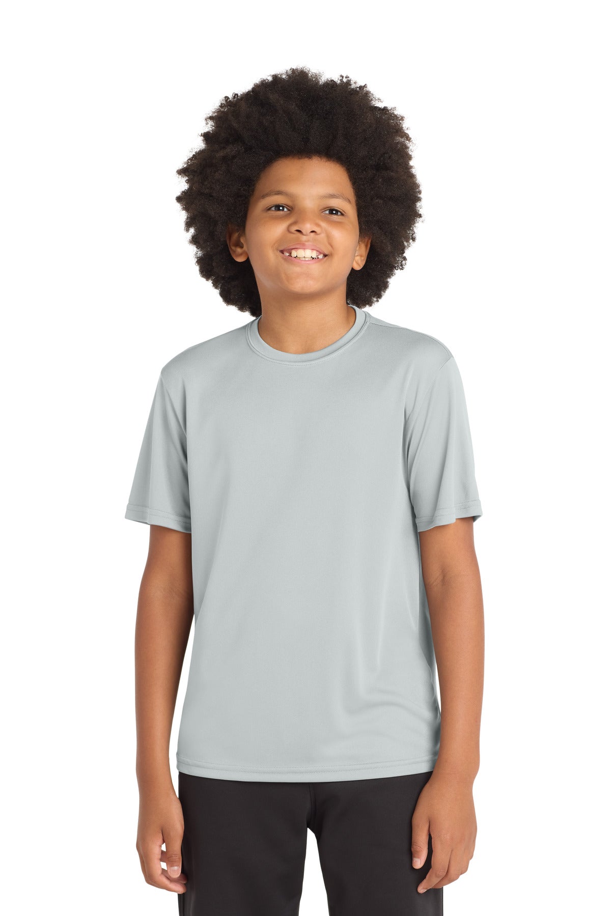 Sport-Tek Youth PosiCharge Competitor Tee - Silver - front