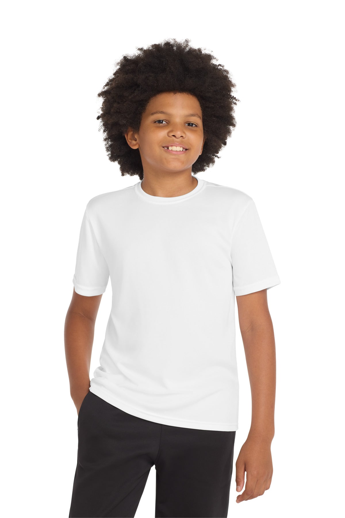 Sport-Tek Youth PosiCharge Competitor Tee - White - front