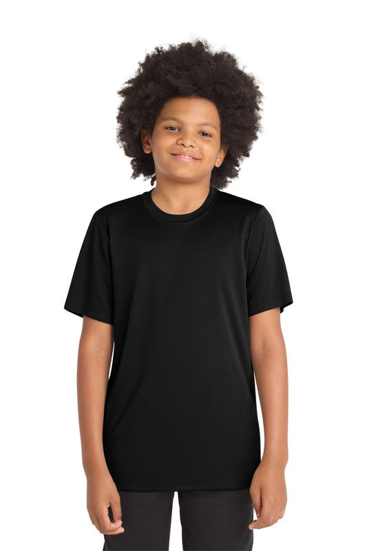 Sport-Tek Youth Posi-UV Pro Tee - Black - front