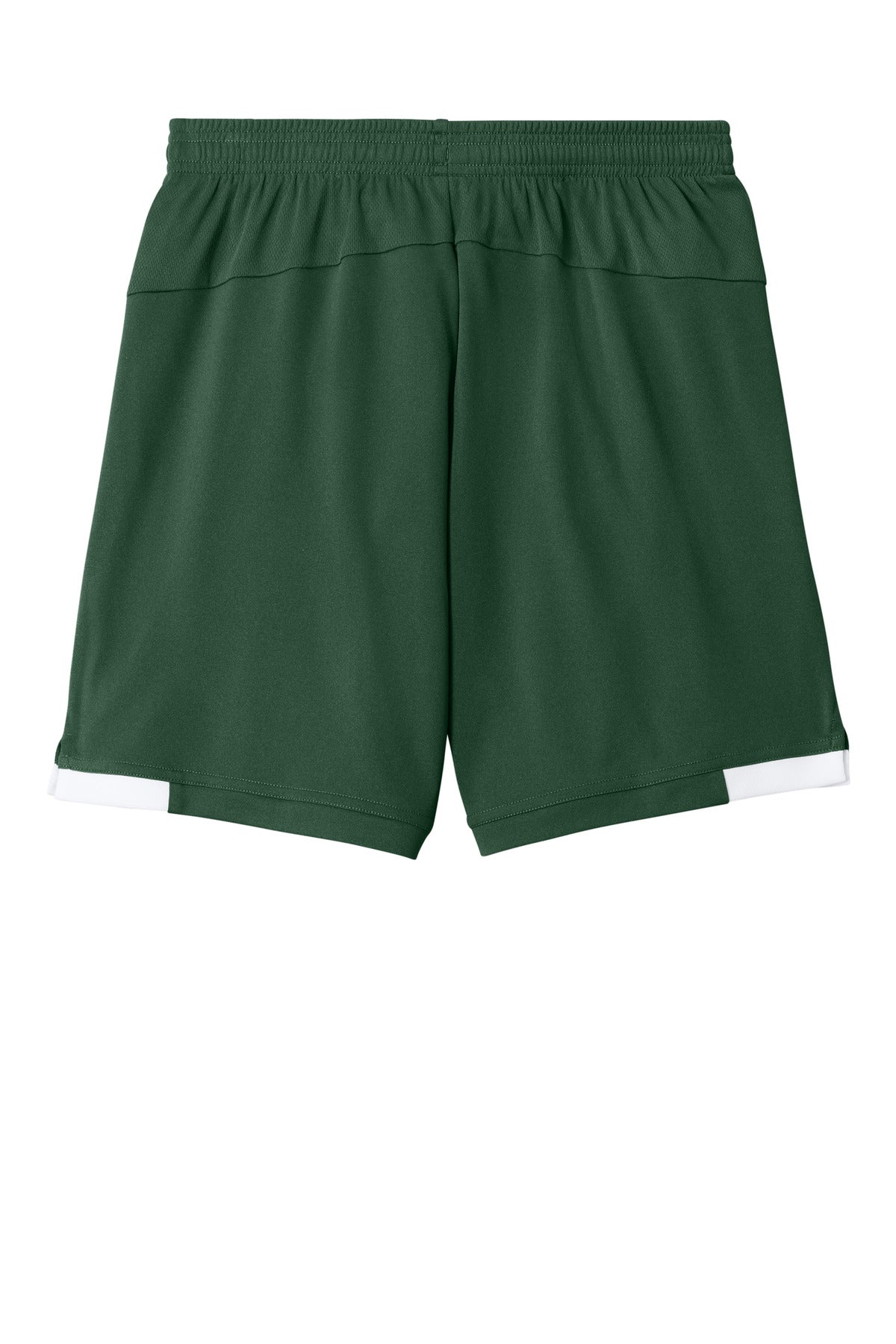 Sport-Tek Youth Club 5 Short - Forest Green/ White - flat back