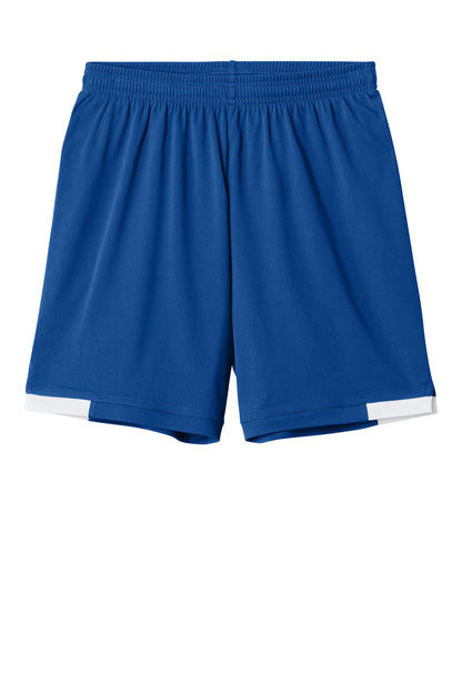 Sport-Tek Youth Club 5 Short - True Royal/ White - flat front
