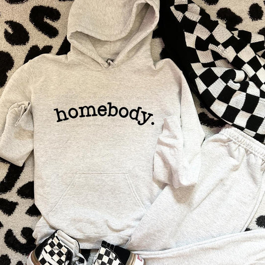 Homebody Sweatshirt - Cozy Loungewear for Home Lovers - Casual Comfy Crewneck - Relaxed Weekend Apparel - Minimalist Homebody Pullover