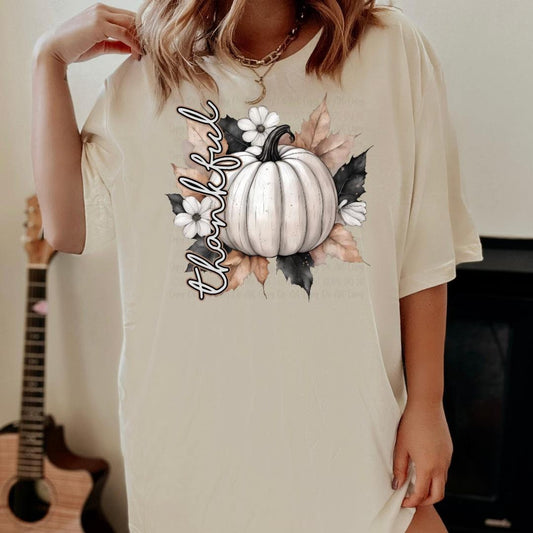Thankful Pumpkin Gray Hoodie