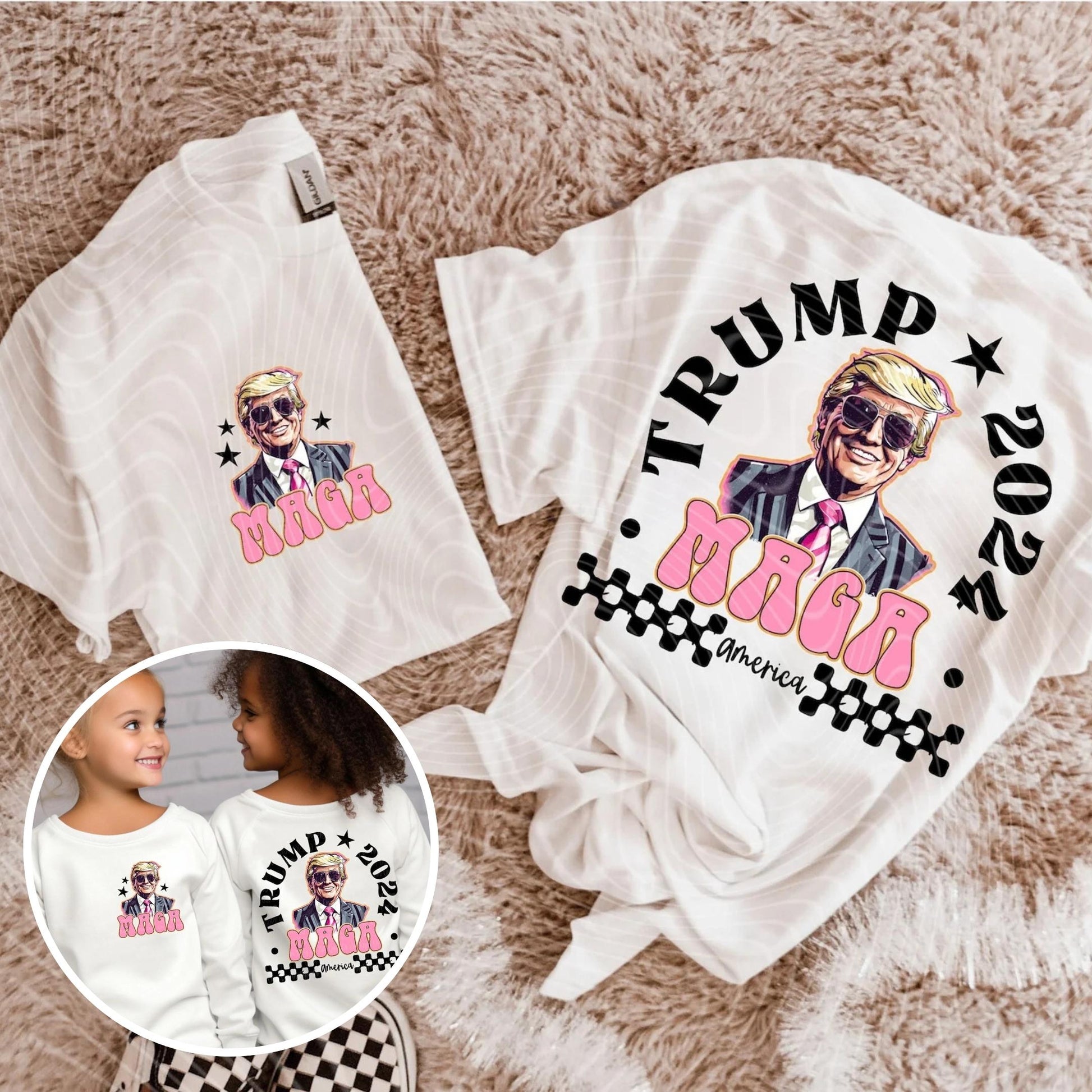 Trump "MAGA 2024" Kids Graphic T-Shirt, Sweatshirt, or Hoodie | Adult & Kids Sizes | Trump 2024 Apparel