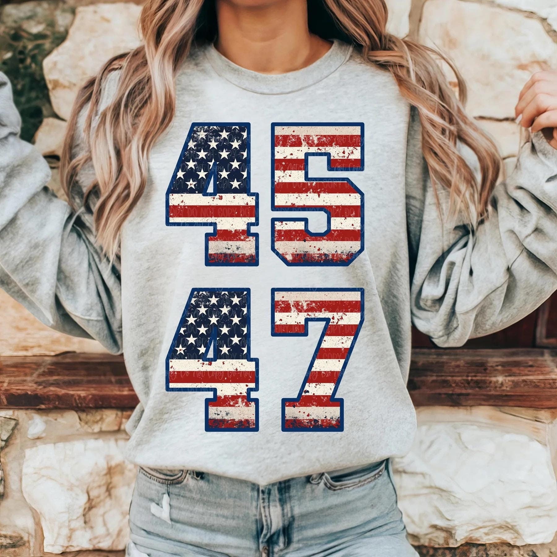 Patriotic "45" "47" USA Flag Graphic Shirt, Hoodie, Sweatshirt – Bold American-Themed Trump Apparel