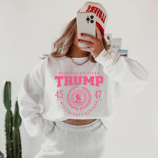 Trump 'Triumphant Return' Limited Edition Shirt – Graphic Logo, 45th 47th President, Washington DC Design – T-shirt, Hoodie, Sweatshirt