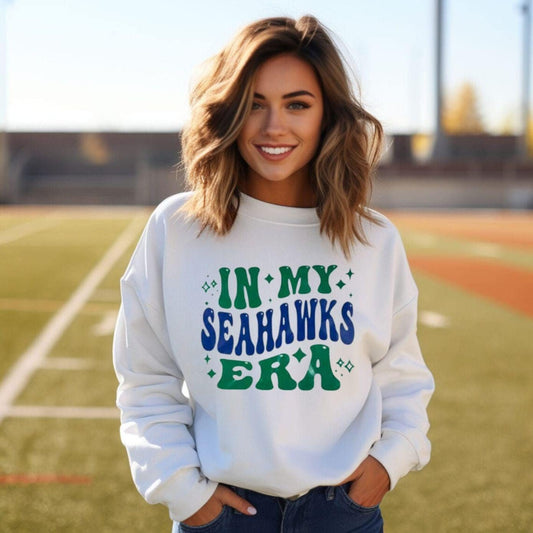 Seattle Seahawks Hoodie | "In My Seahawks Era" Sweatshirt | Football Fan Apparel | Game Day Hoodie | Seahawks Colors Sweatshirt