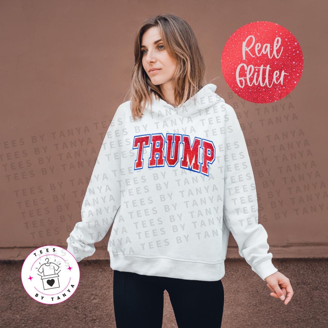 Real Glitter Trump T-Shirt / Crewneck / Hoodie - Patriotic Sparkle!