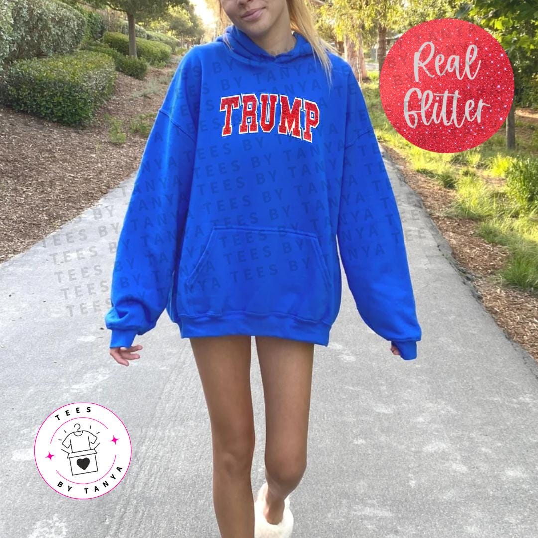 Real Glitter Trump T-Shirt / Crewneck / Hoodie - Patriotic Sparkle!